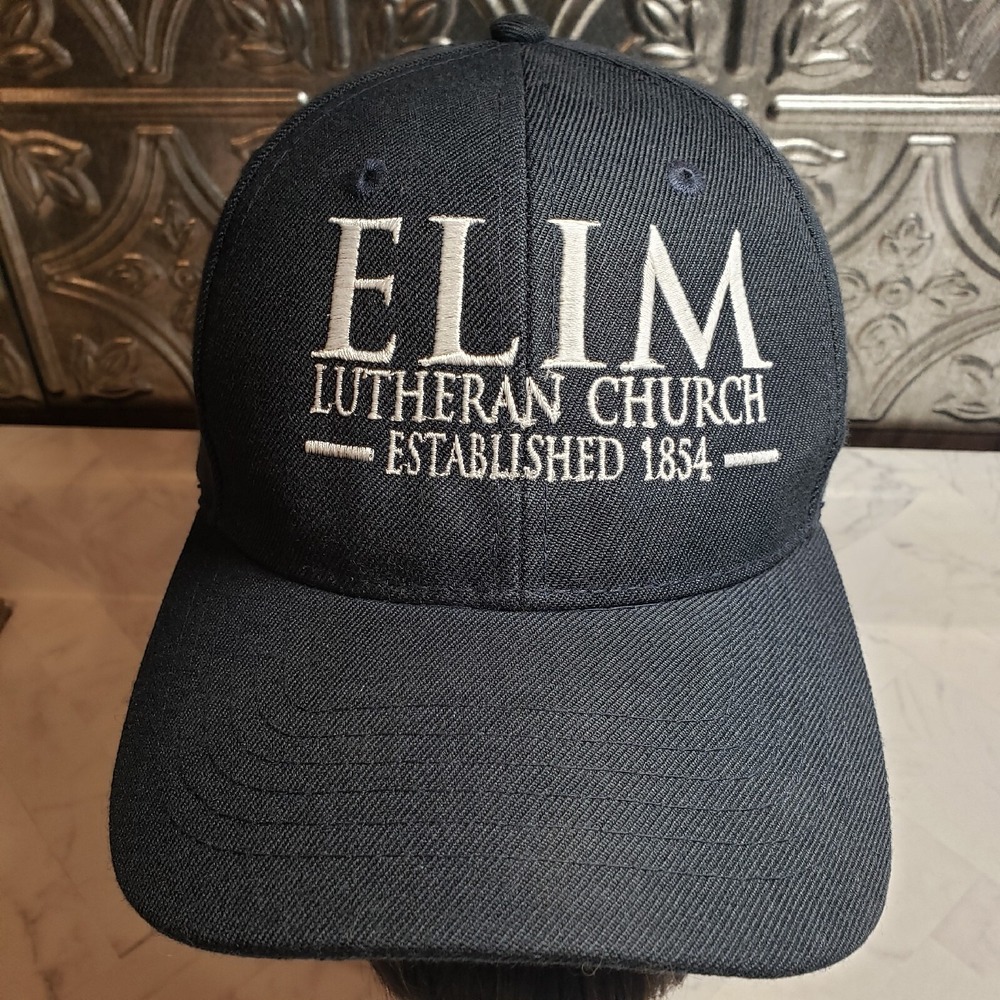 ELIM LUTHERAN CHURCH Scandia Minnesota Navy Adjustable Baseball Ball Cap‎ Hat